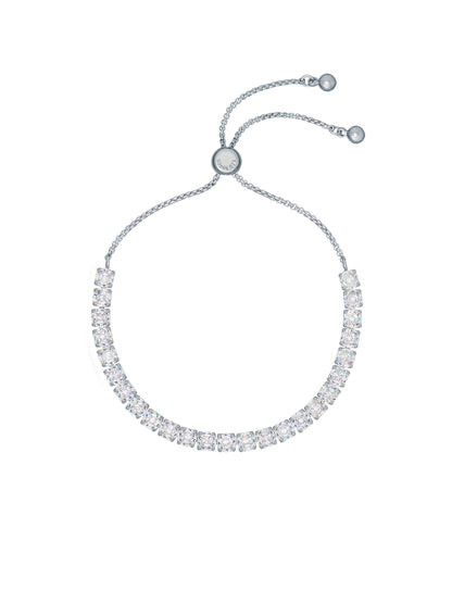 Women's Melrah Silver Crystal Adjustable Tennis Bracelet