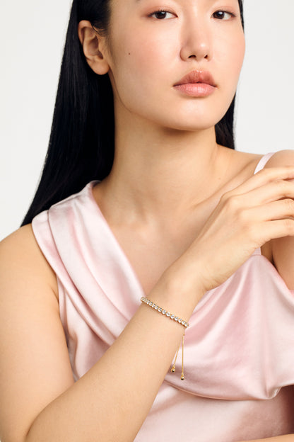 Women's MELRAH: Crystal Adjustable Tennis Bracelet