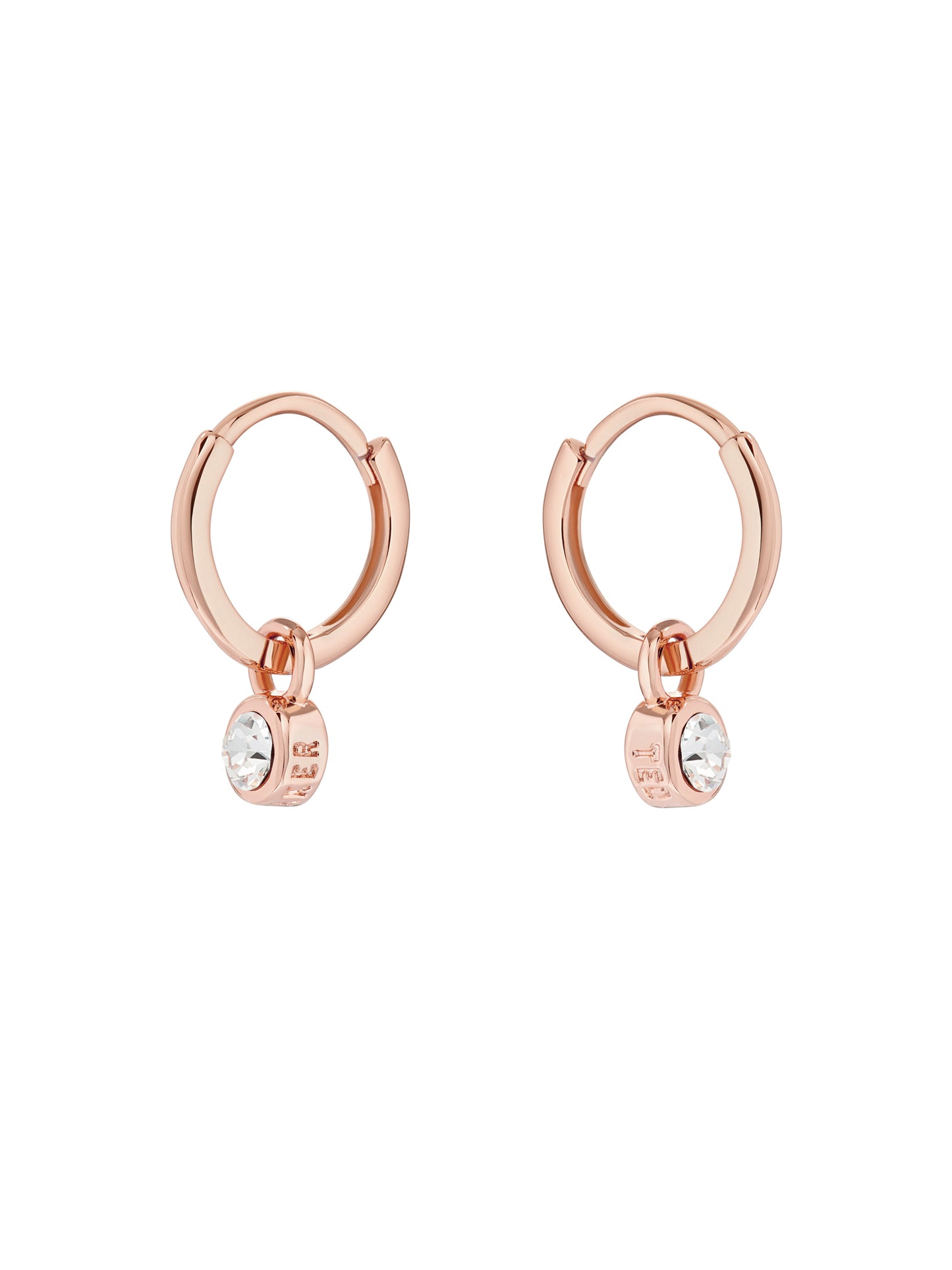 Women's Sinalaa Rosegold Crystal Huggie Earrings