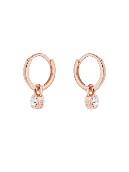 Women's Sinalaa Rosegold Crystal Huggie Earrings