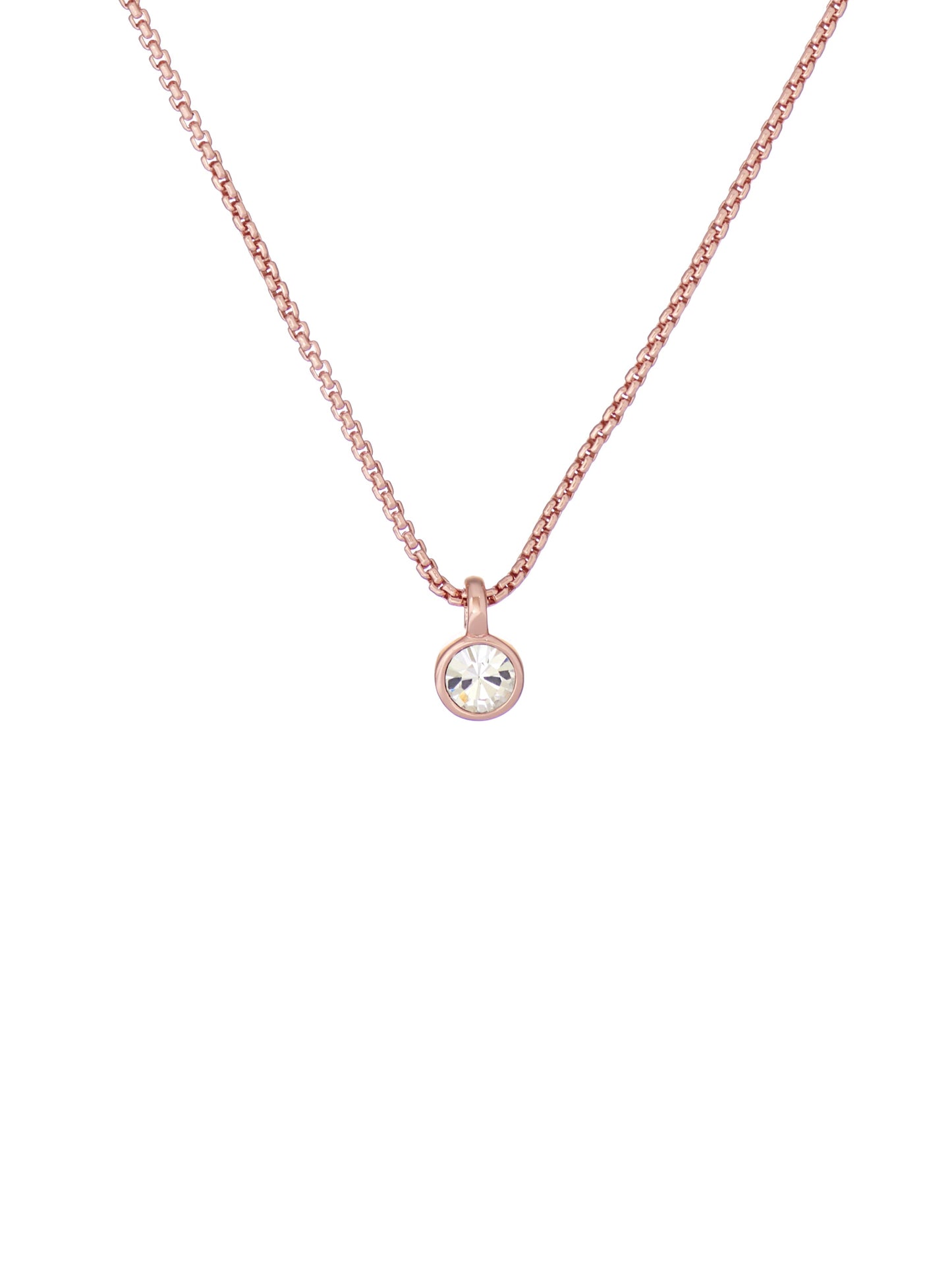Women's Sininaa Rosegold Crystal Pendant Necklace