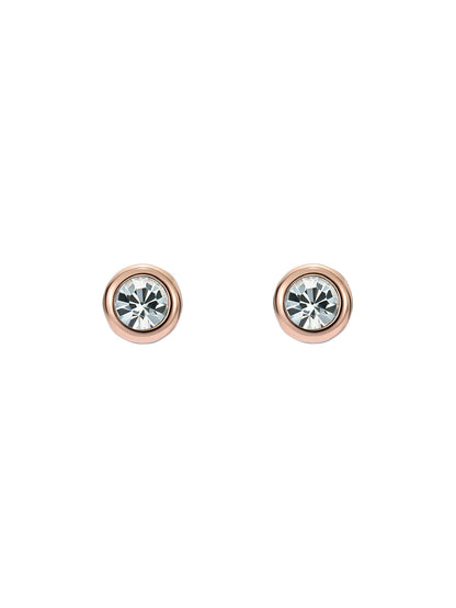 Women's Sinee Rosegold Mini Crystal Stud Earrings
