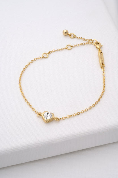 Women's Hansaa Crystal Heart Adjustable Bracelet