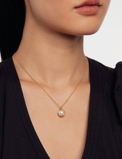 Women's PERRETI-Logo Pearl Pendant Necklace