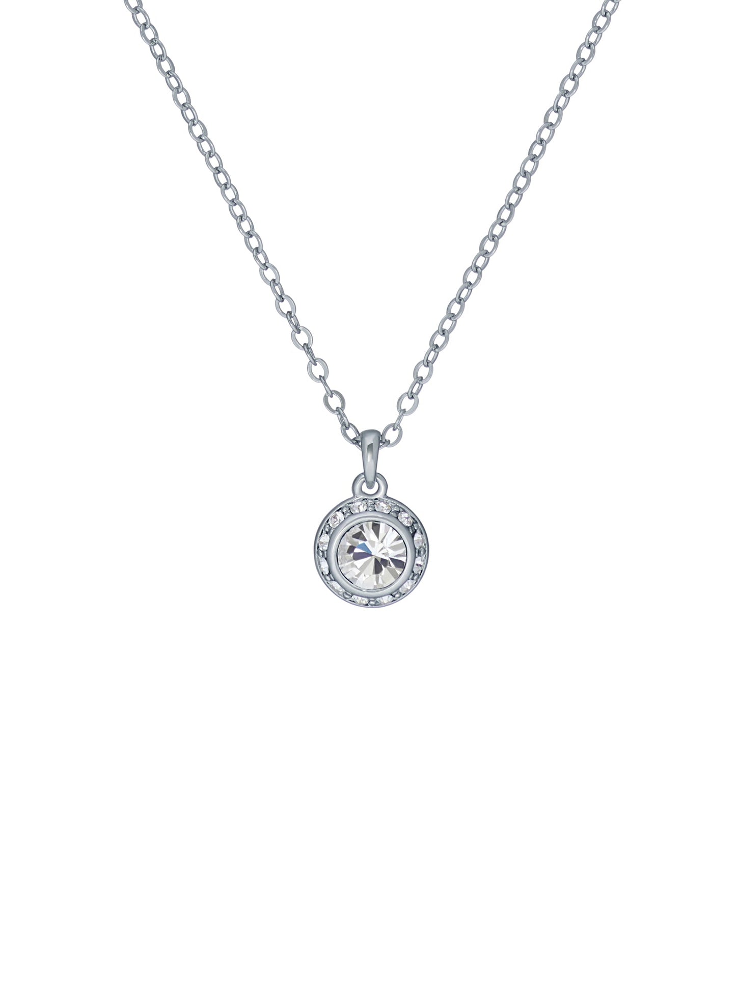 Women's SOLTELL: Solitaire Sparkle Crystal Pendant Necklace
