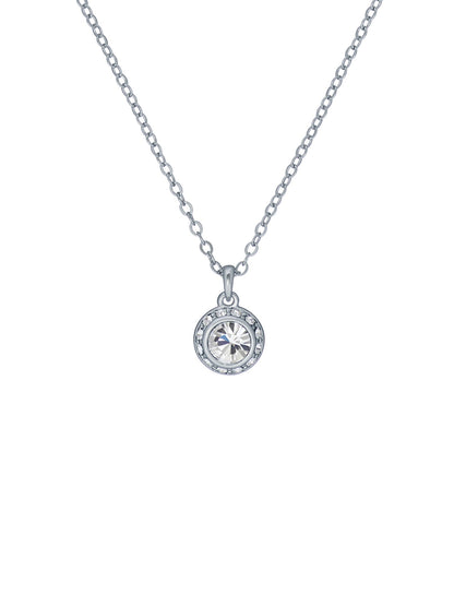 Women's SOLTELL: Solitaire Sparkle Crystal Pendant Necklace