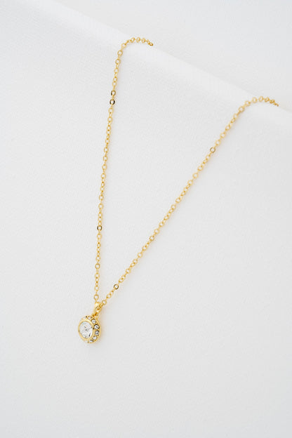 Women's SOLTELL: Solitaire Sparkle Crystal Pendant Necklace