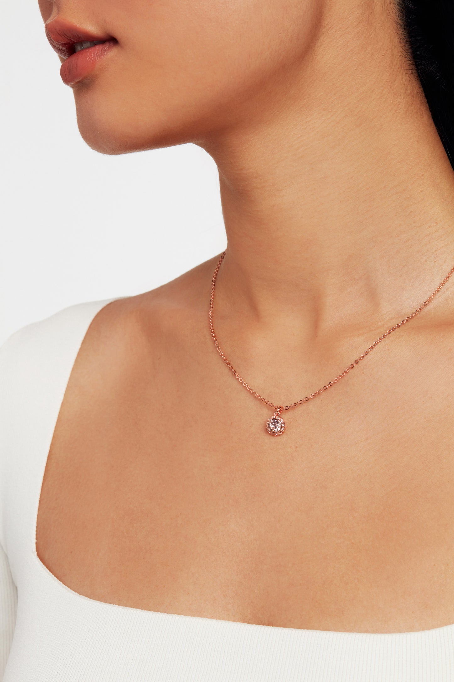 Women's SOLTELL: Solitaire Sparkle Crystal Pendant Necklace