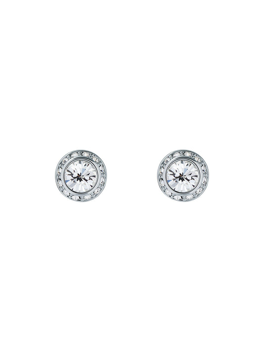 Women's Soletia Silver Solitaire Sparkle Crystal Stud Earrings