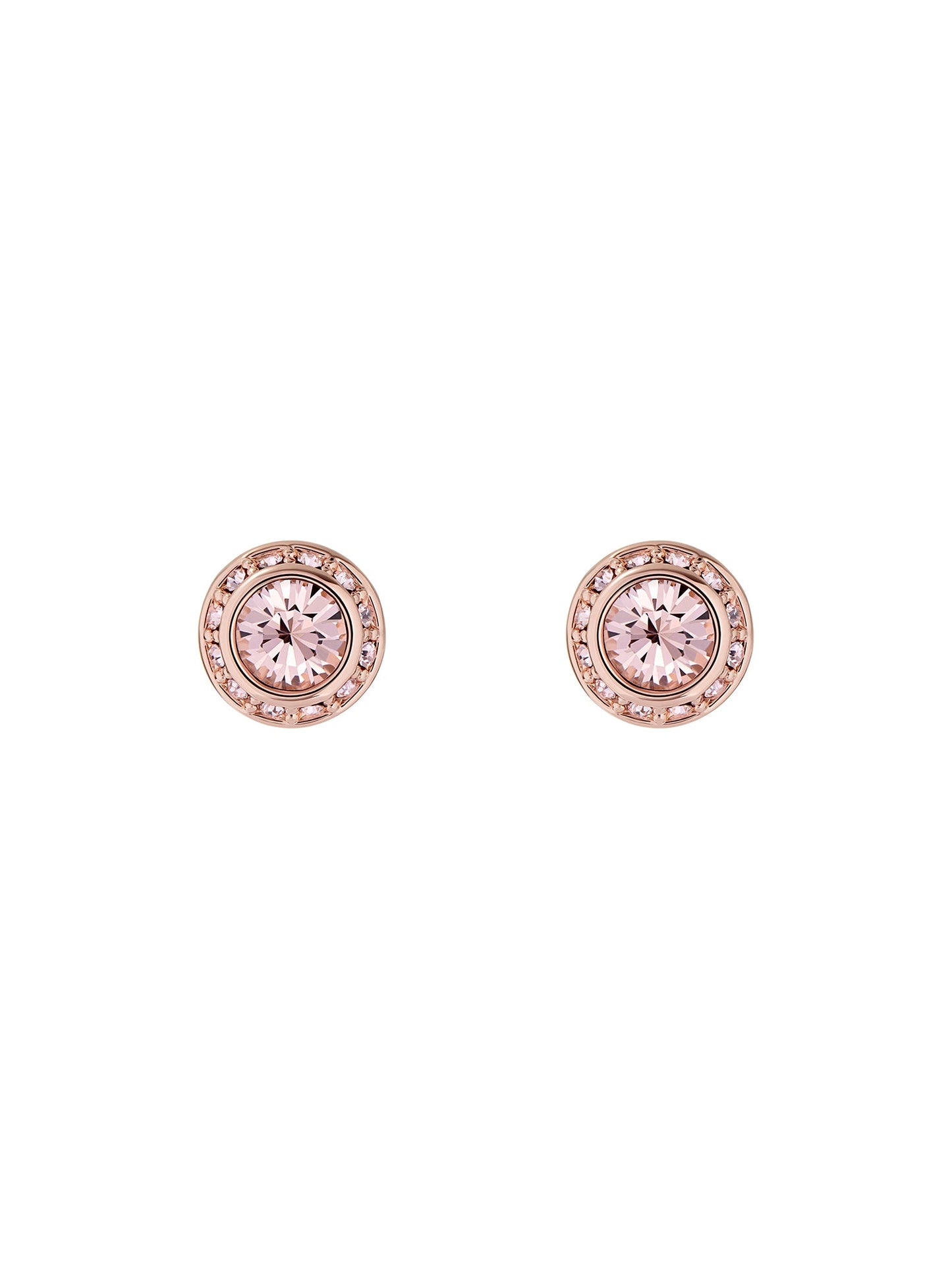 Women's Soletia Dusky-Pink Solitaire Sparkle Crystal Stud Earrings