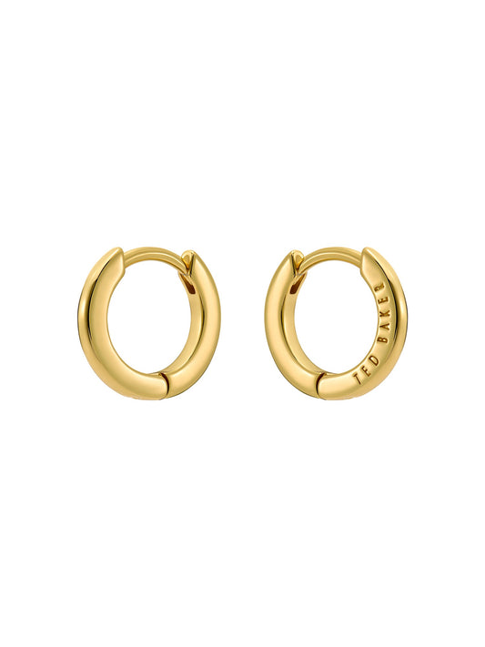 Women's Crislie Gold Logo Hoop Earringsa