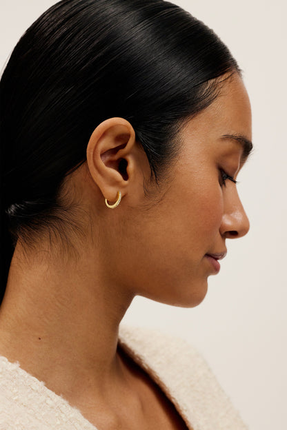 Women's Heplie Gold Crystal Hoop Earrings