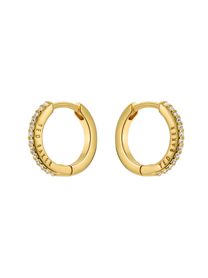 Women's Heplie Gold Crystal Hoop Earrings