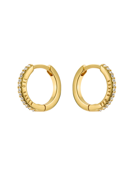 Women's Heplie Gold Crystal Hoop Earrings