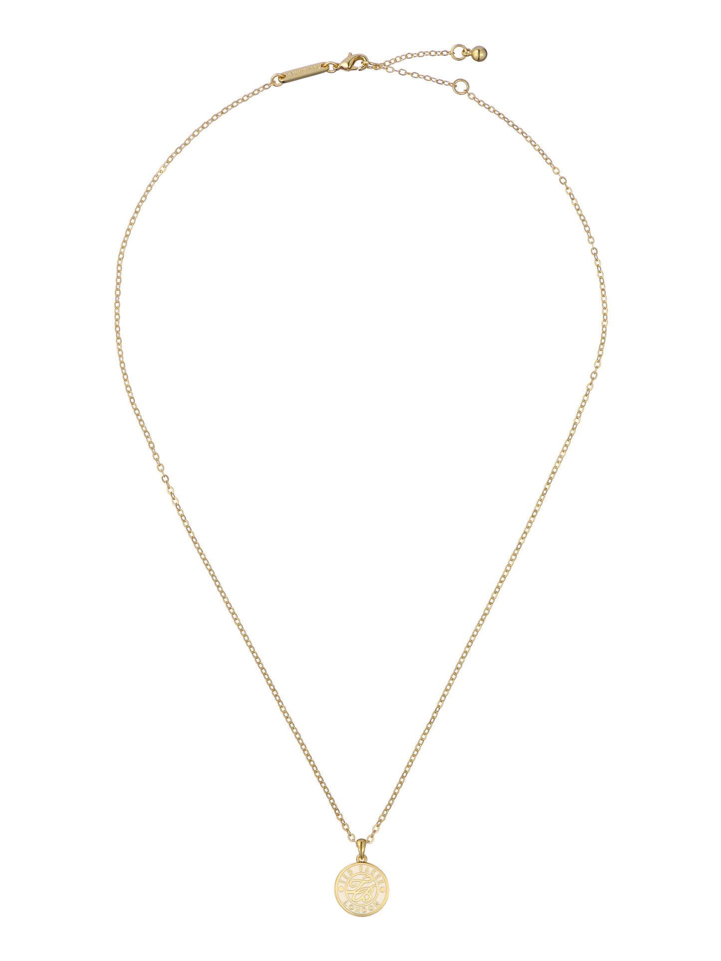 Women's Monella Ivory Monogram Button Pendant Necklace