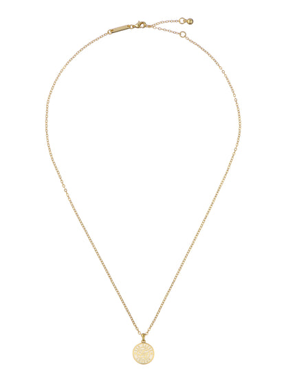 Women's Monella Ivory Monogram Button Pendant Necklace