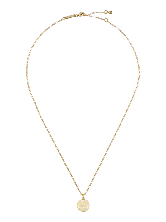 Women's Monella Ivory Monogram Button Pendant Necklace
