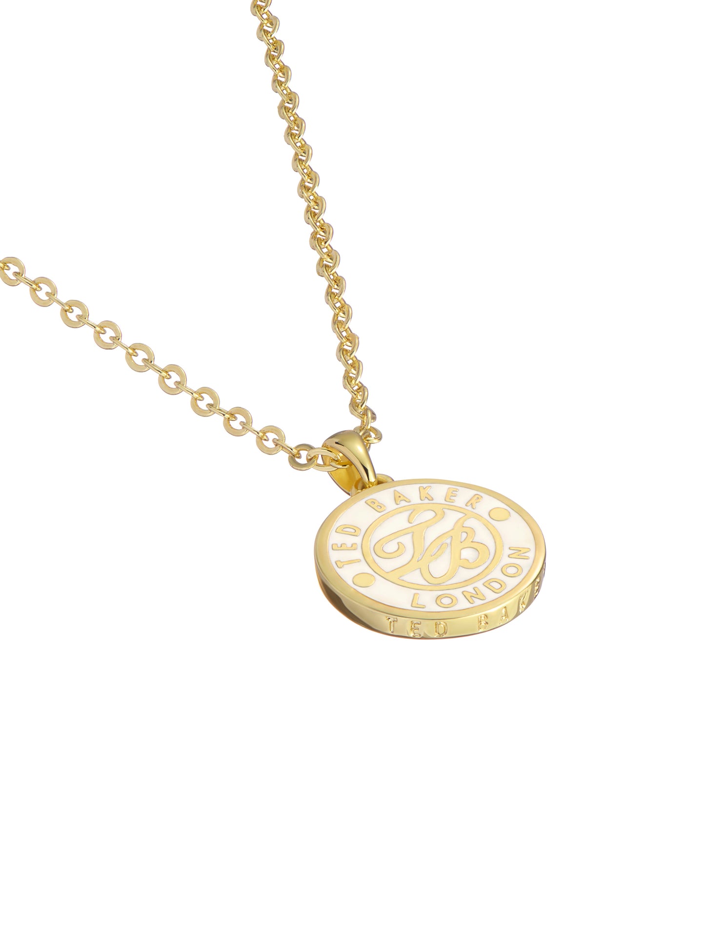 Women's Monella Ivory Monogram Button Pendant Necklace