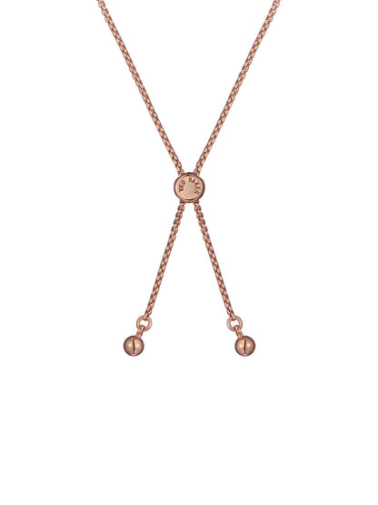 Women's Amorita Rosegold Crystal Halo Heart Adjustable Bracelet