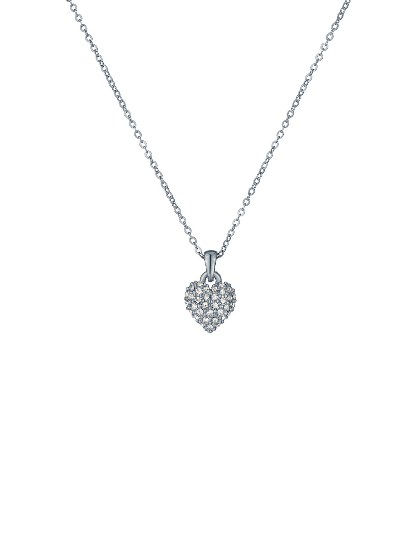 Women's Adorina Silver Crystal Sweetheart Pendant Necklace