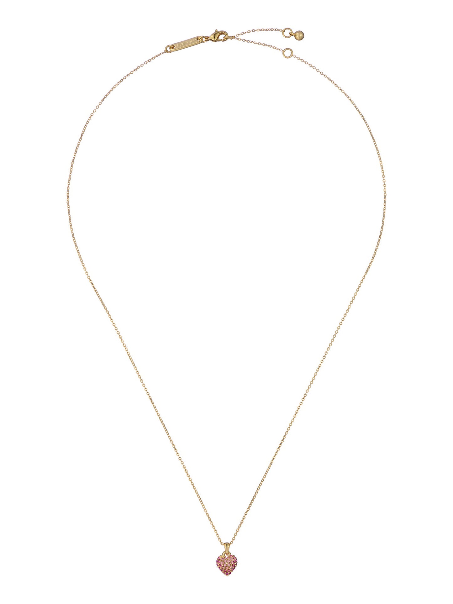 Women's Adorina Lt-Pink Crystal Sweetheart Pendant Necklace