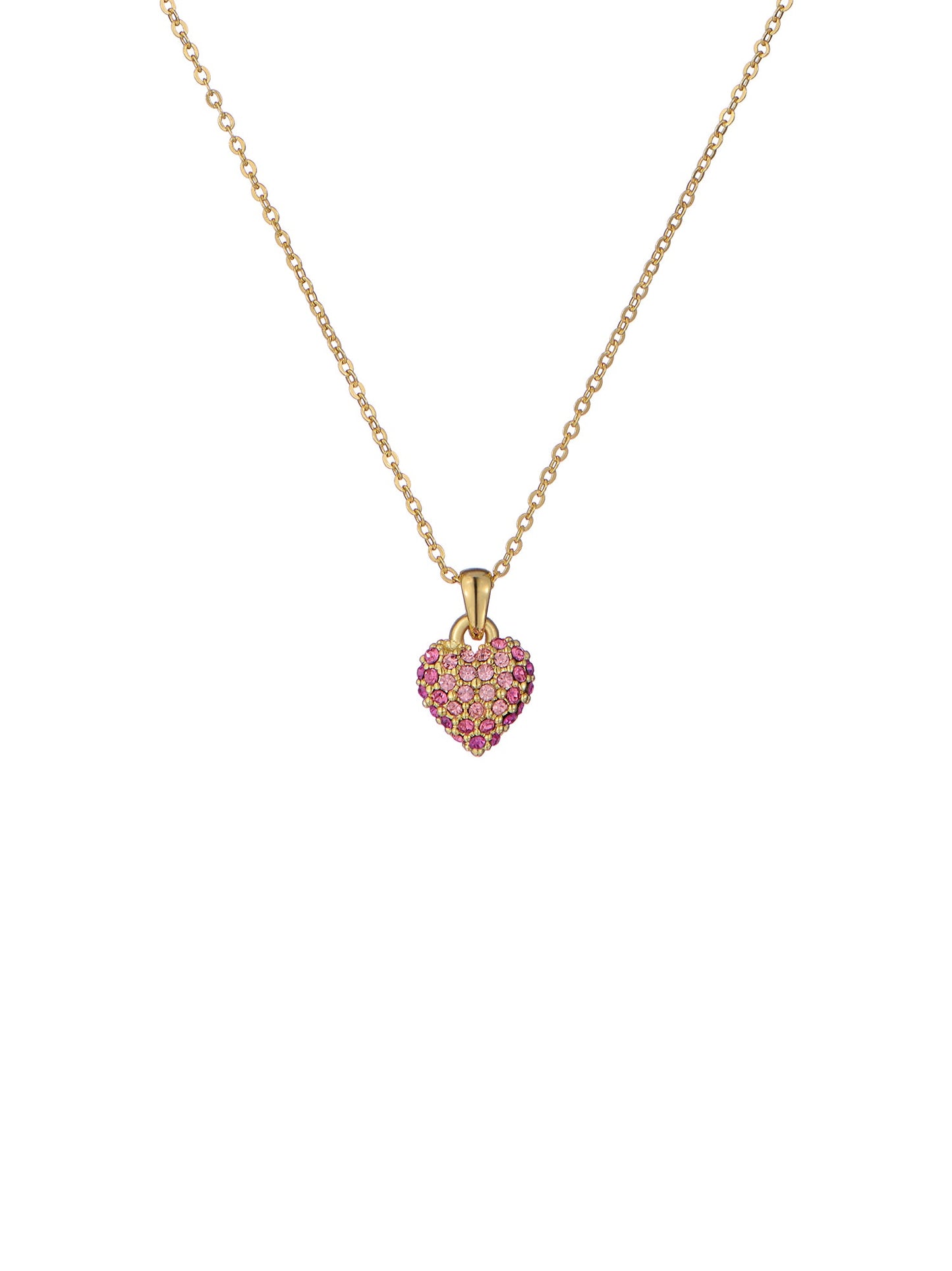 Women's Adorina Lt-Pink Crystal Sweetheart Pendant Necklace