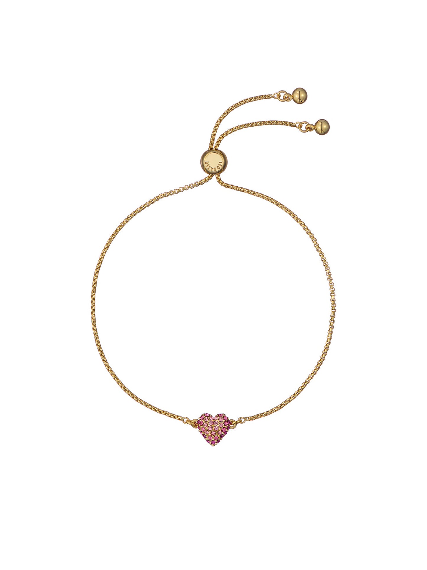 Women's Adoria Lt-Pink Crystal Sweetheart Adjustable Bracelet