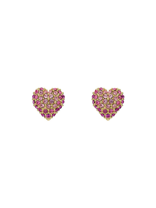 Women's Adoraa Lt-Pink Crystal Sweetheart Stud Earrings
