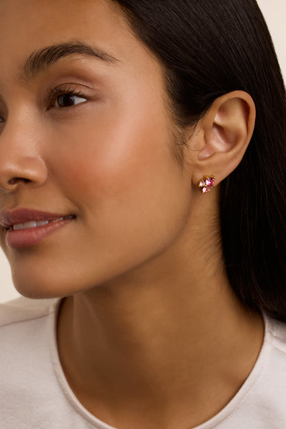 Women's Joyaa Multicol Jewel Cluster Stud Earrings