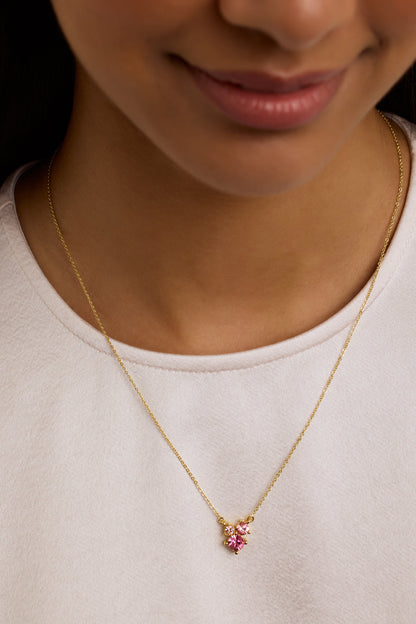 Women's Joyelle Multicol Jewel Cluster Pendant Necklace