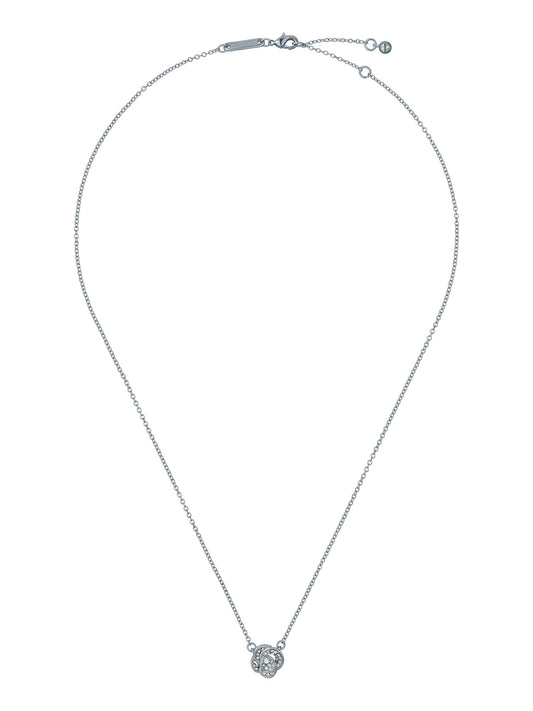Women's Florita SilverCrystal Flower Pendant Necklace