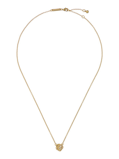 Women's Florita Gold Crystal Flower Pendant Necklace
