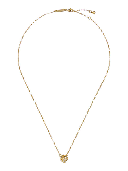 Women's Florita Gold Crystal Flower Pendant Necklace