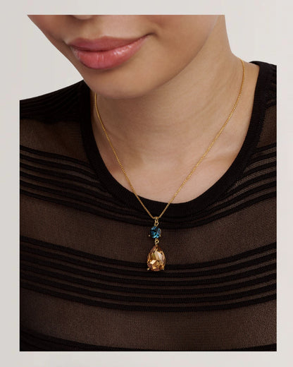 Women's TEARSA: Crystal Teardrop Pendant Necklace