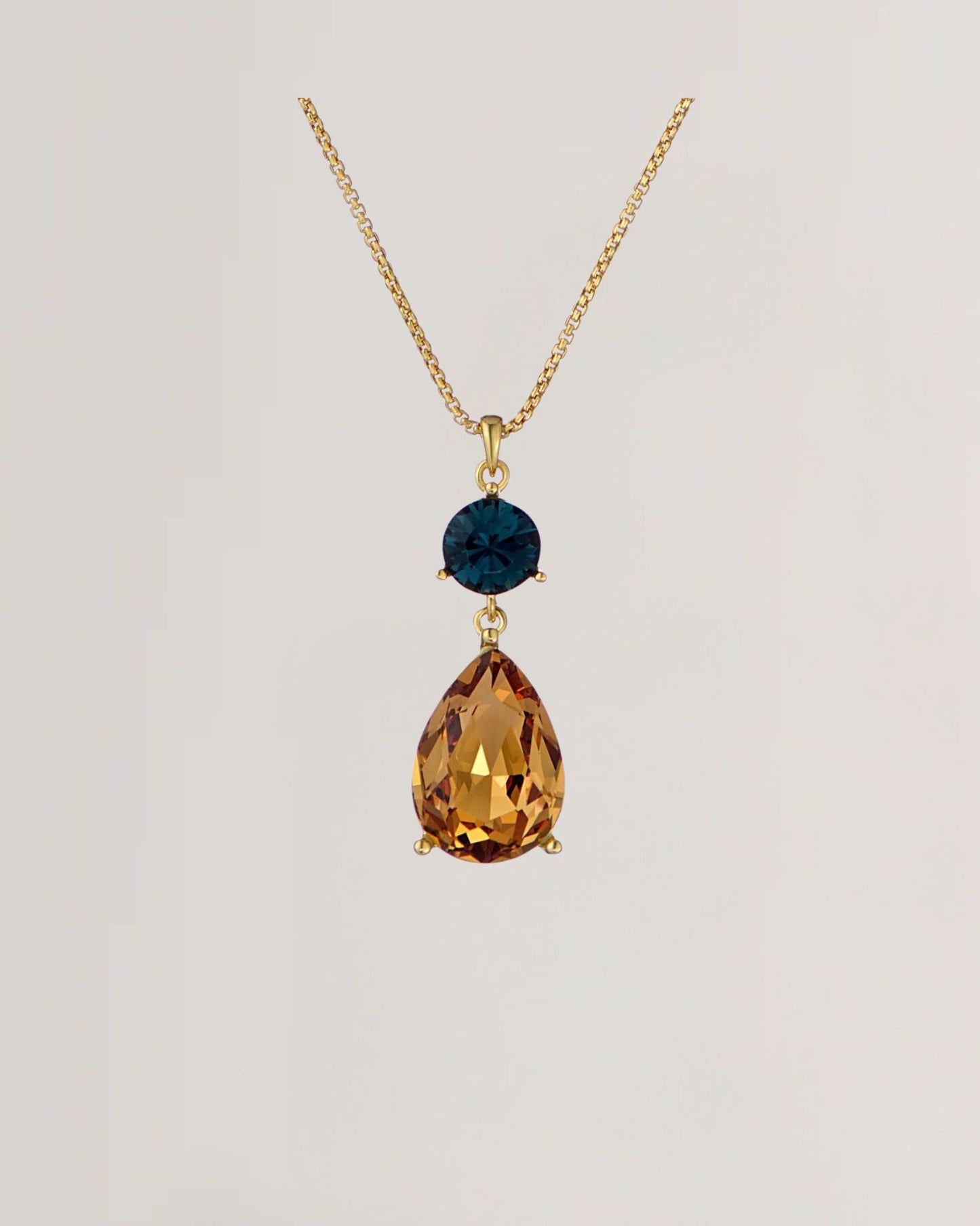 Women's TEARSA: Crystal Teardrop Pendant Necklace