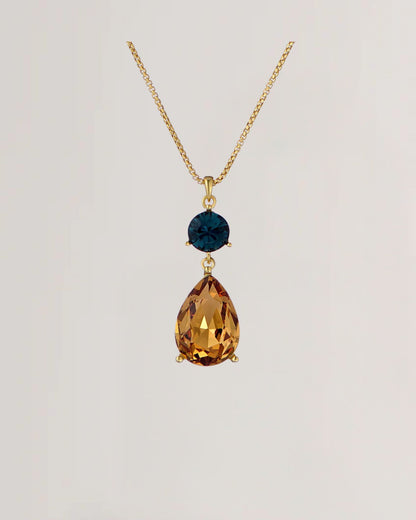 Women's TEARSA: Crystal Teardrop Pendant Necklace