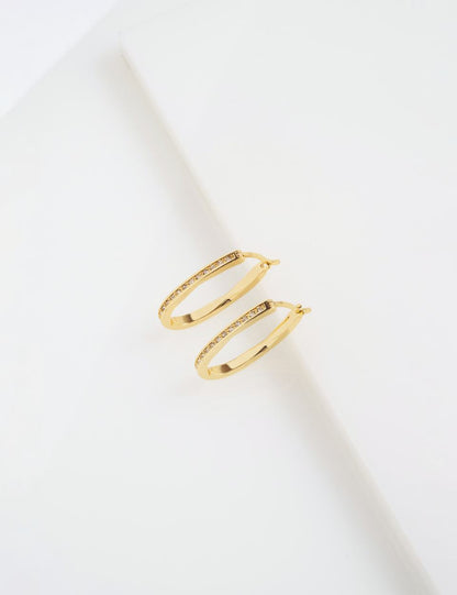 Women's SHIVANNA: Crystal Shimmer Hoop Earrings