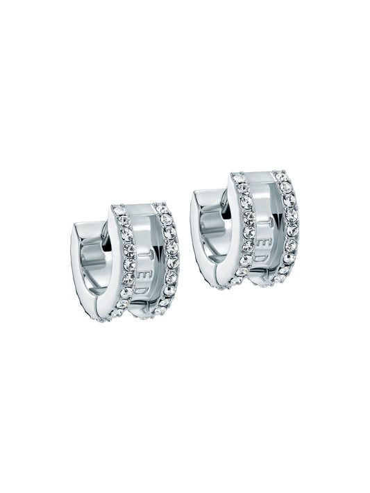 Women's ROSIE: Crystal Roll Huggie Earrings