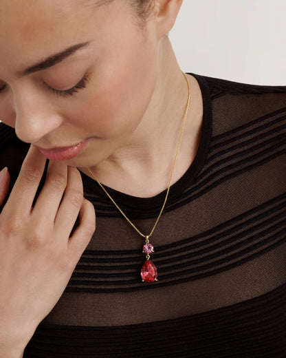 Women's TEARSA: Crystal Teardrop Pendant Necklace