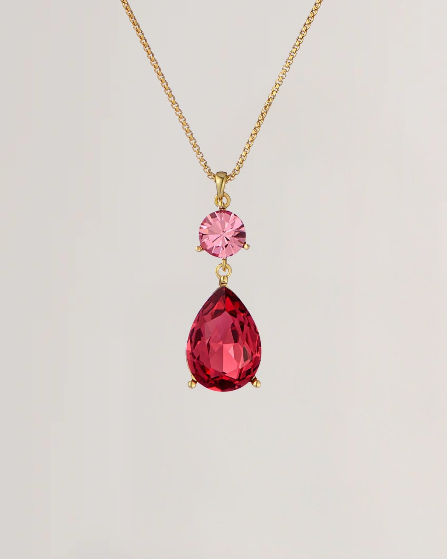 Women's TEARSA: Crystal Teardrop Pendant Necklace