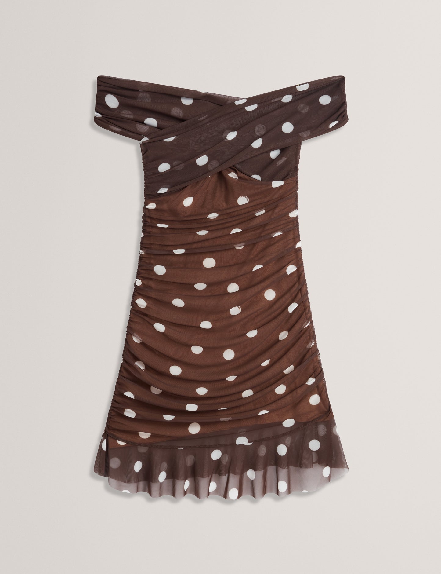 Women's TILDAHH-Cross Over Neck Printed Mesh