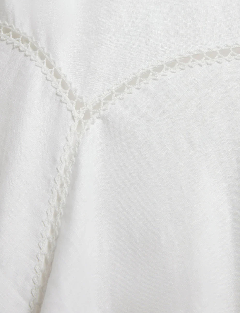 Women's ULIAA-Asymmetric Trim Detail Linen Midi Dress