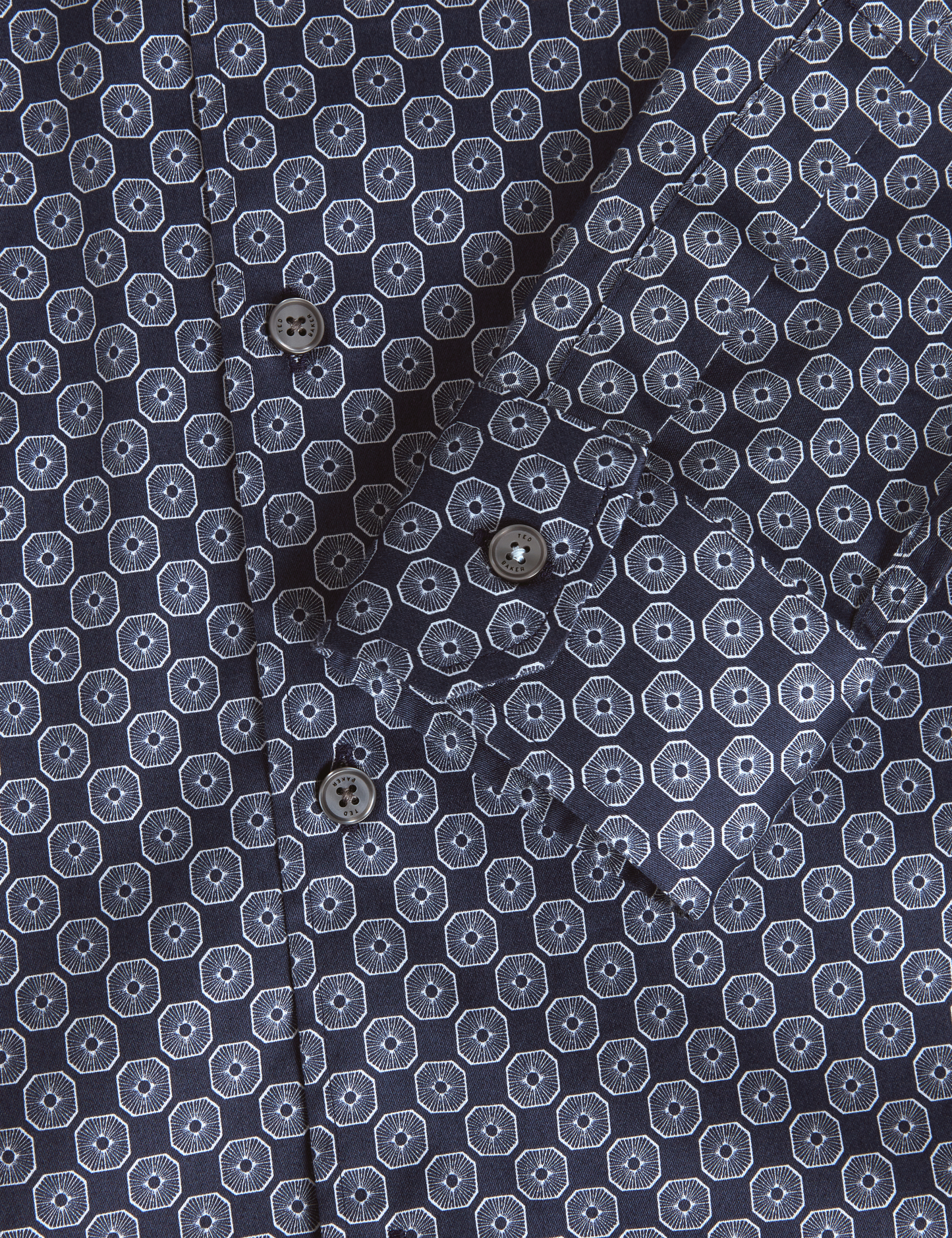 SEF: LS Slim Fit Circle Geo Print Shirt