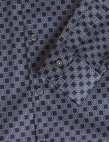 SEF: LS Slim Fit Circle Geo Print Shirt