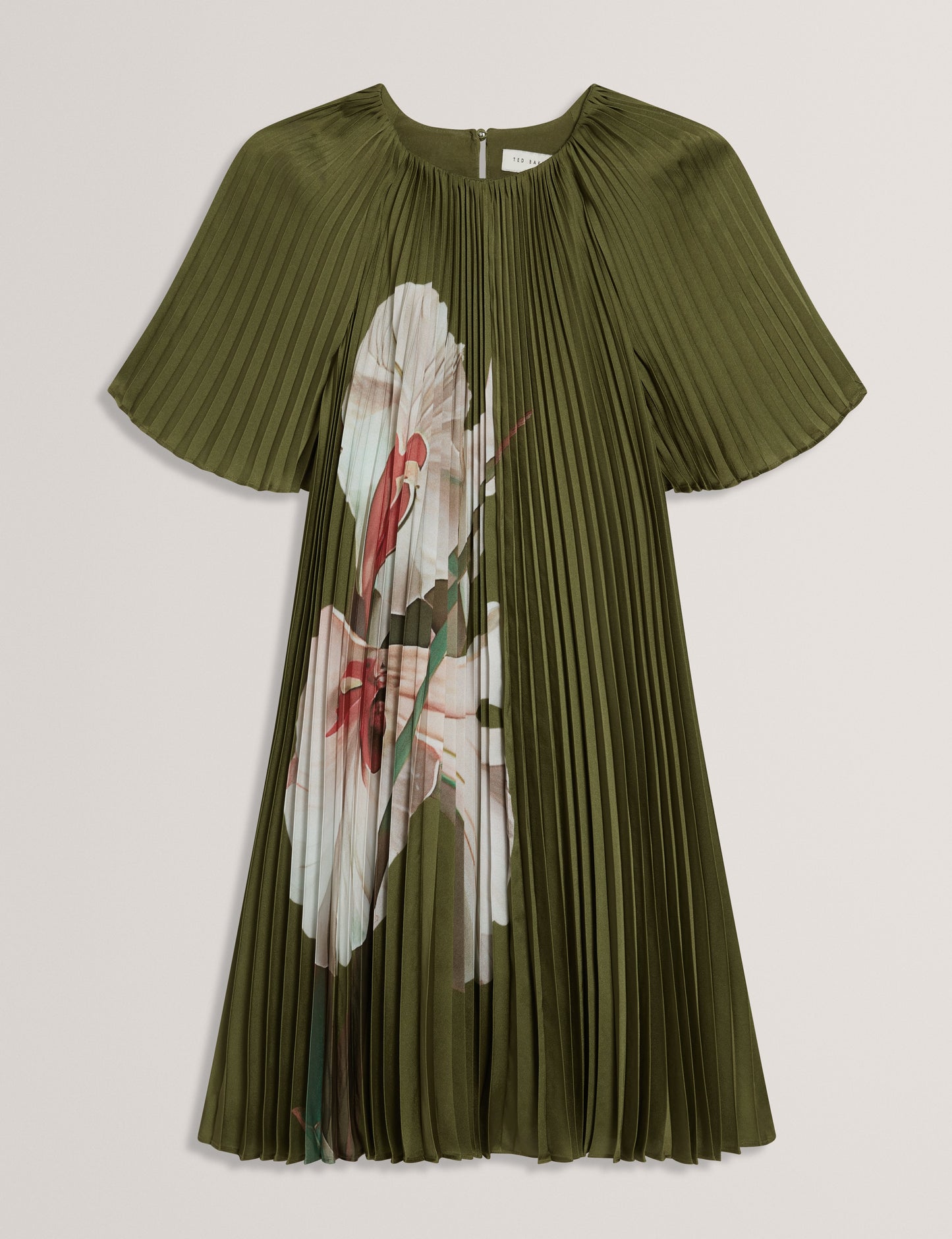 Women's VINLAA-Short Sleeve Pleated Mini Dress