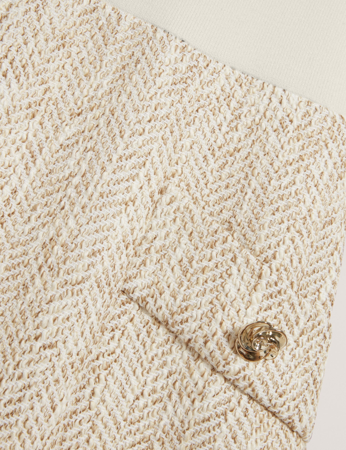 VULPAD: Knit Bodice Boucle Mini Dress