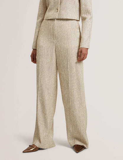 Women's VULPAT-Tailored Boucle Wide Leg Trouser