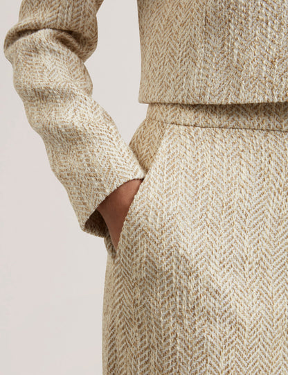Women's VULPAT-Tailored Boucle Wide Leg Trouser