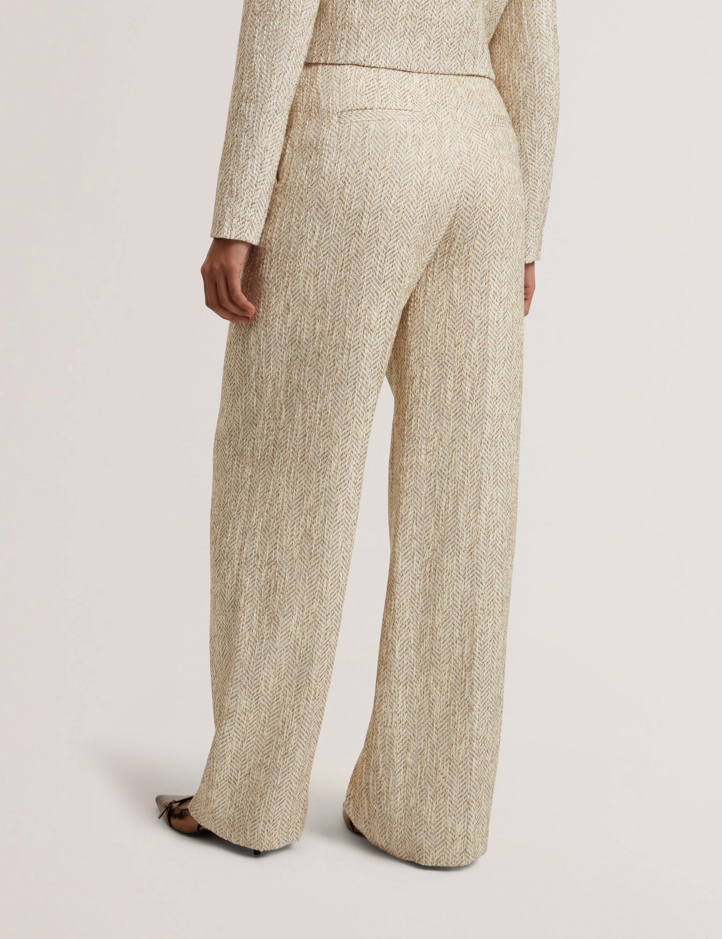Women's VULPAT-Tailored Boucle Wide Leg Trouser