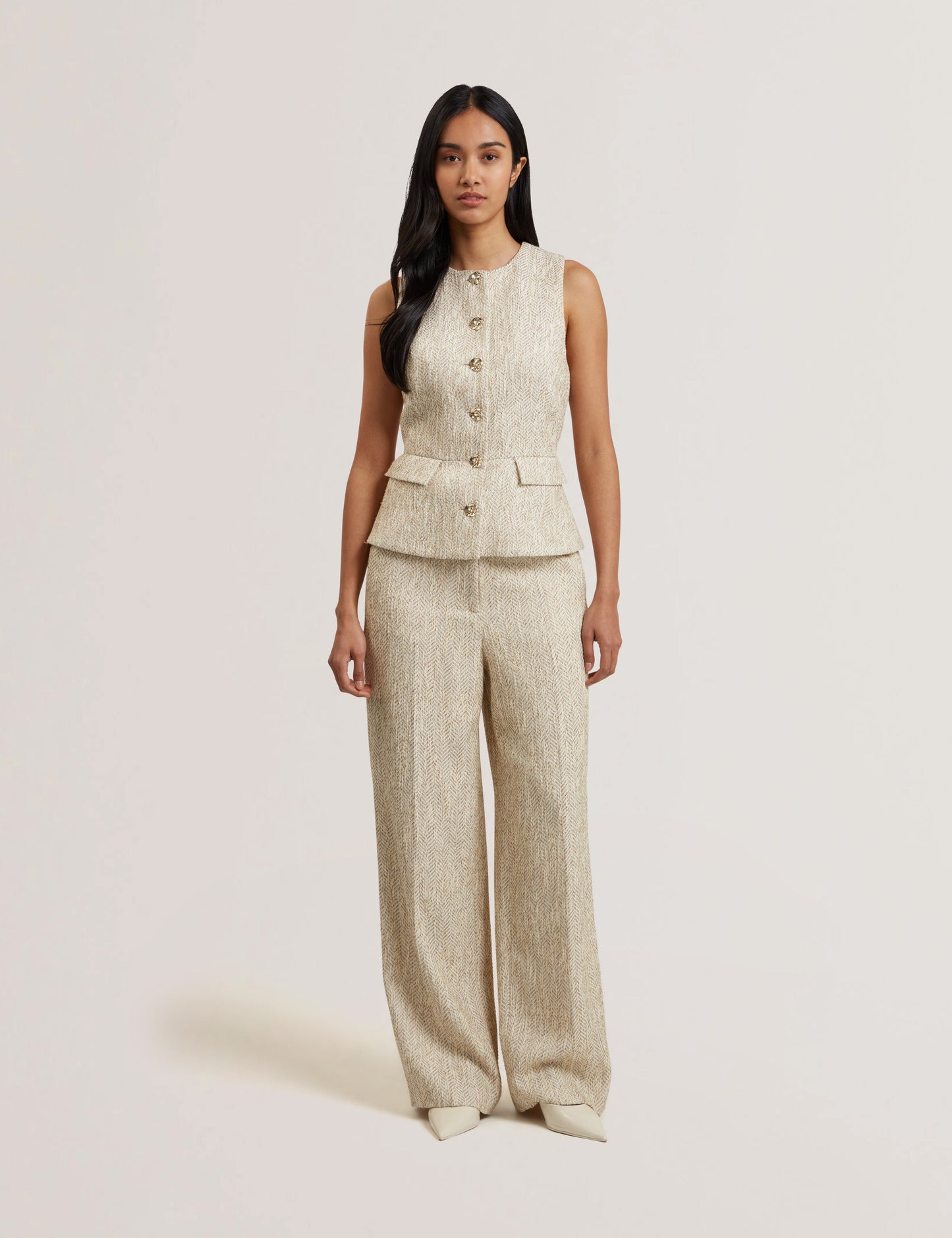 Women's VULPAW-Tailored Boucle Fitted Waistcoat